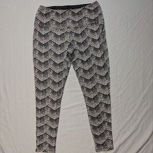 Athena Marie Women's Slimming Tummy Control Stretch Chevron Leggings Sz Medium